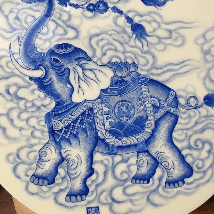 会***公大象瓷板。