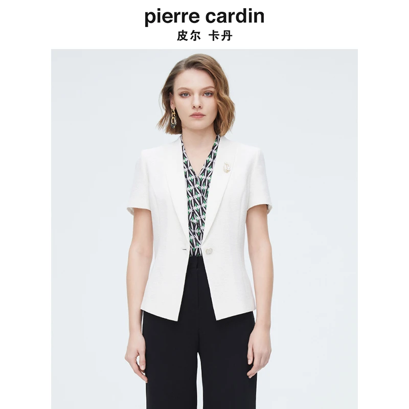 【皮尔卡丹女装】刚需干练高频百搭短袖西服【专柜正品】