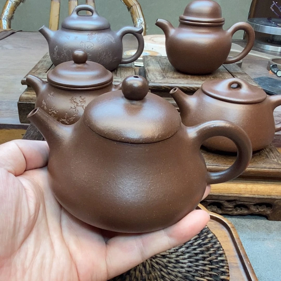 茶壶紫砂东石瓢（原矿底槽清220cc）