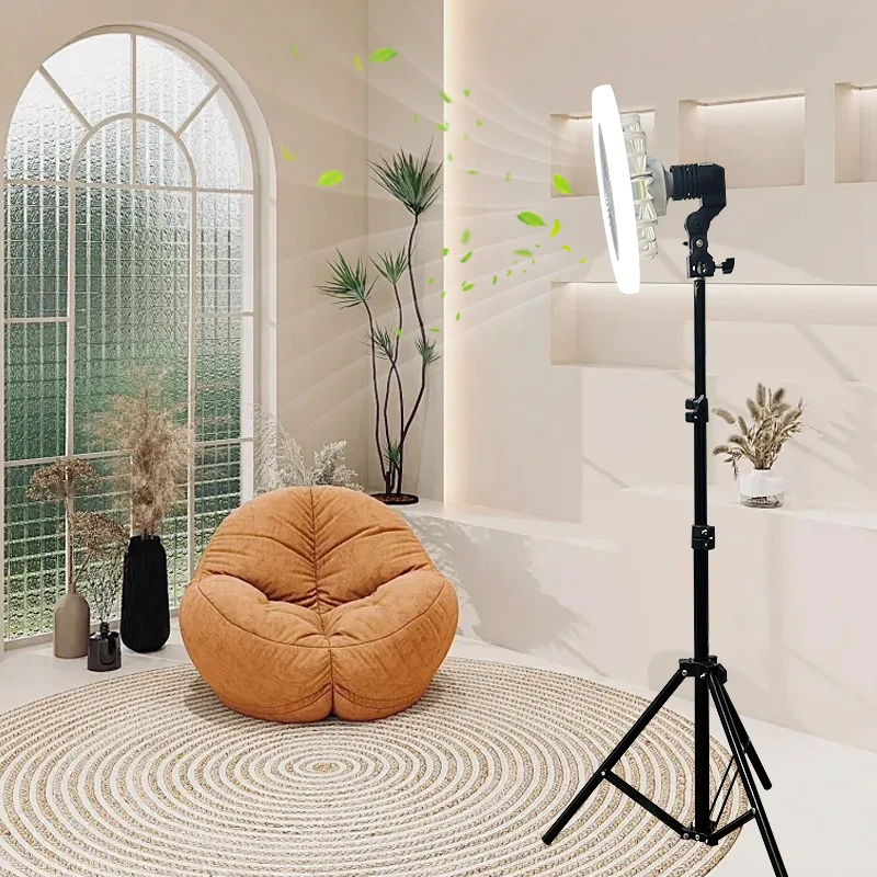 时尚懒人支架风扇沙发北欧美式直播家用简易升降家用便携