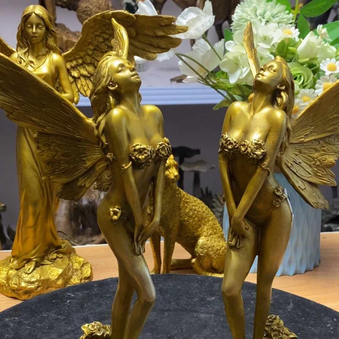 波***猫黄铜材质，一对蝴蝶仙子