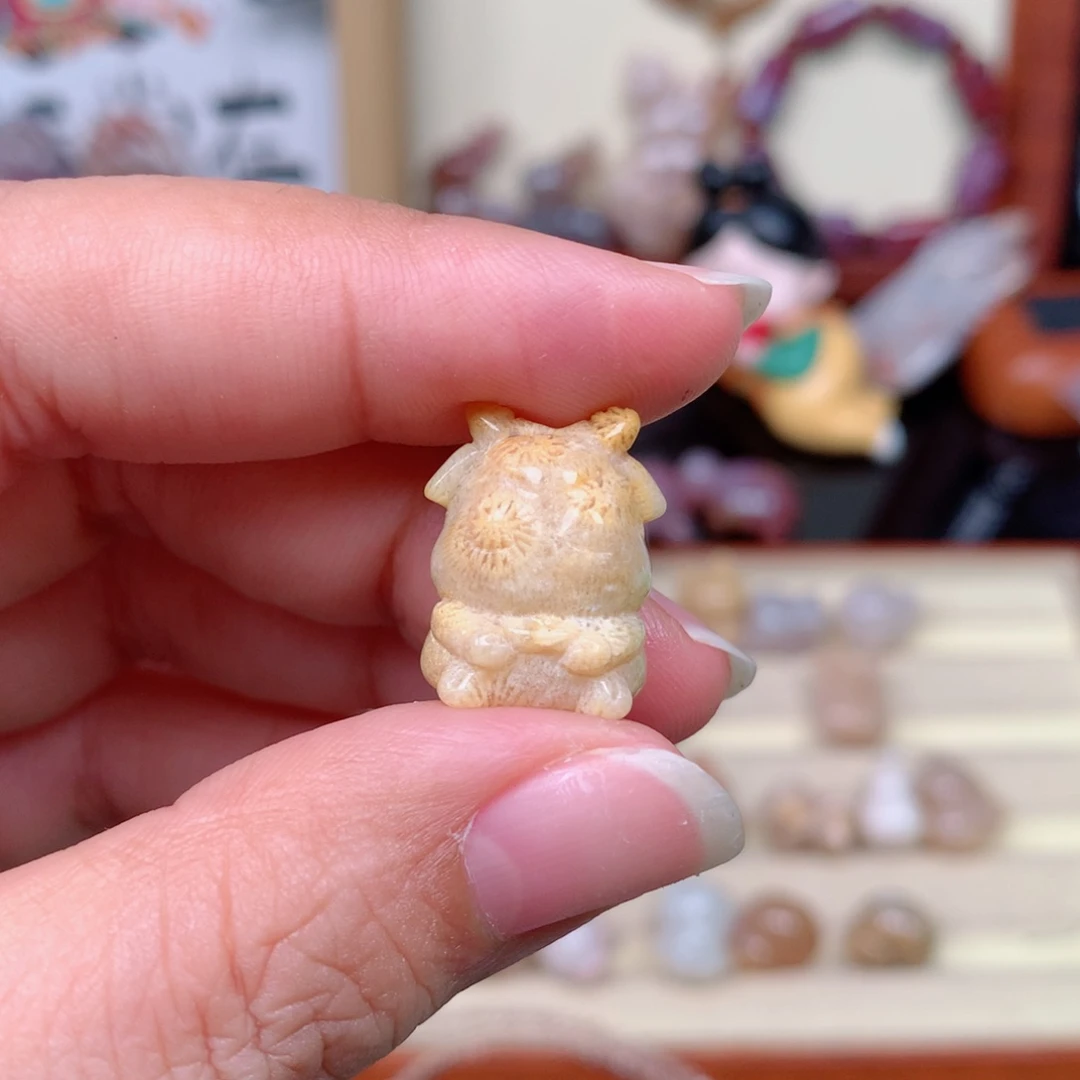 乐***姥未镶嵌颈饰硅化玉