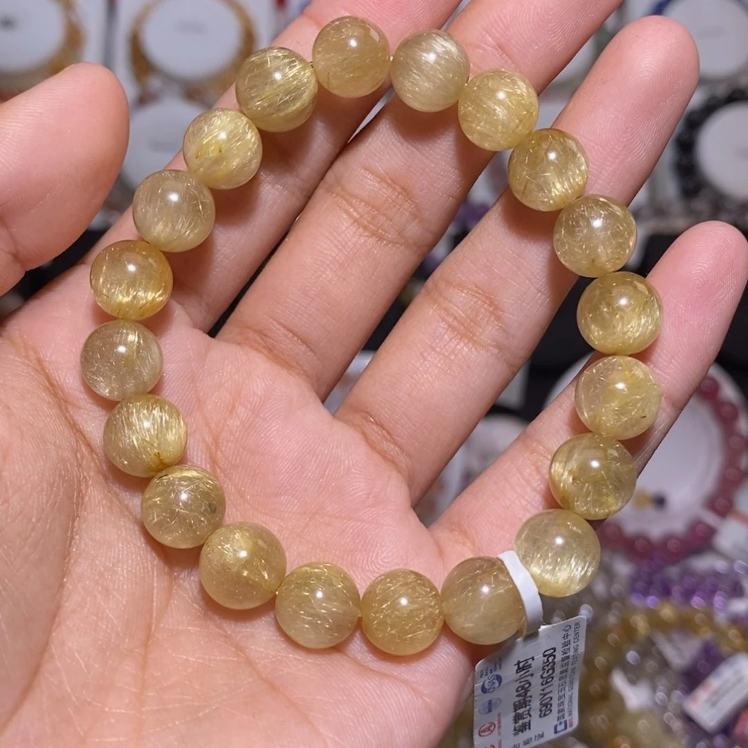 【闪购商品】发晶手链未镶嵌T****圆维纳斯金发9.9mm