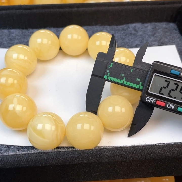 未镶嵌蜜蜡裸石蜜蜡22手串