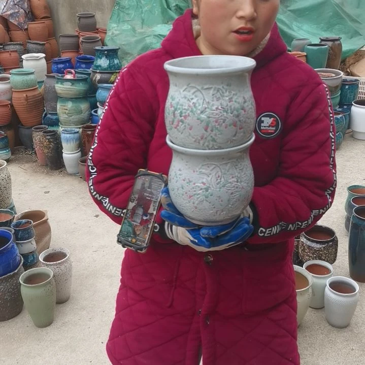 口16高15瑕疵两个盆子