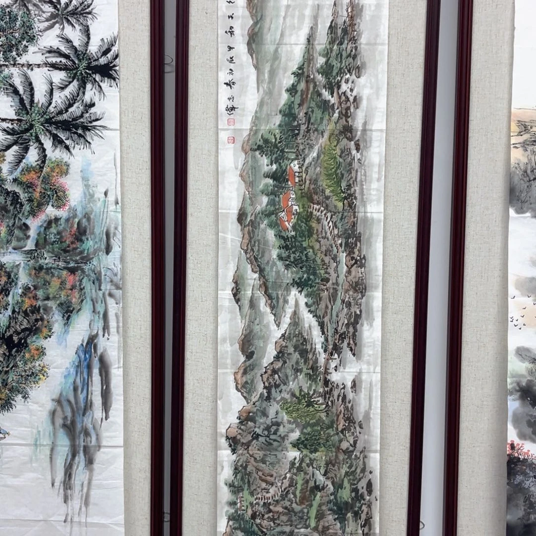 飞***天国画绘画作品多次参加国内外