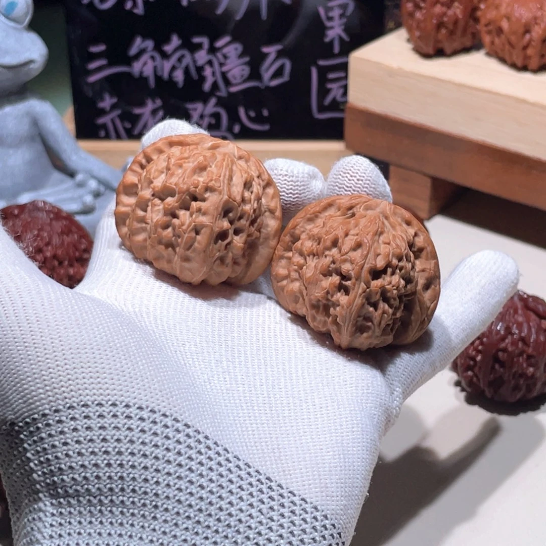 把件文玩核桃白狮子5707，4342