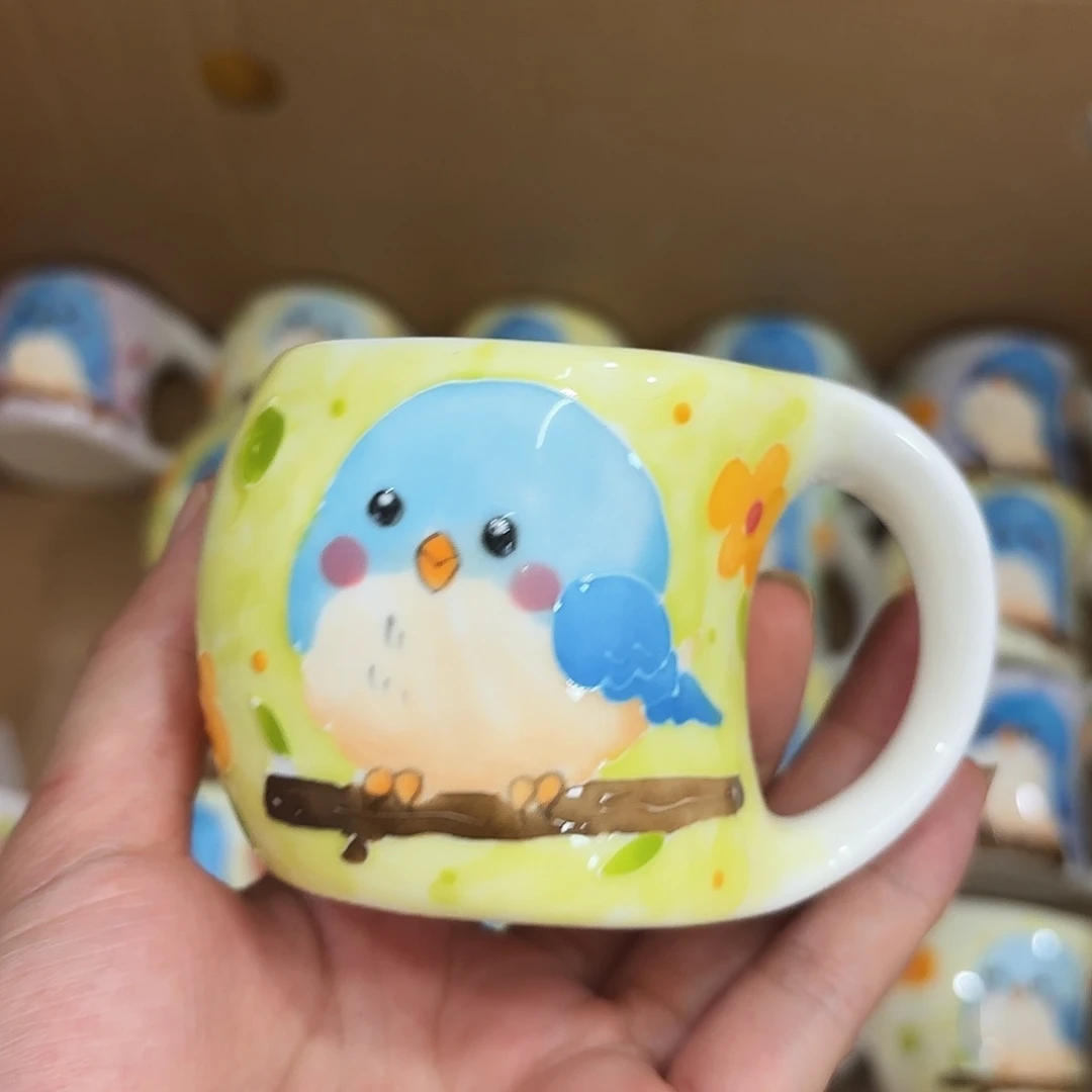 瑕疵手绘高温釉下彩陶瓷