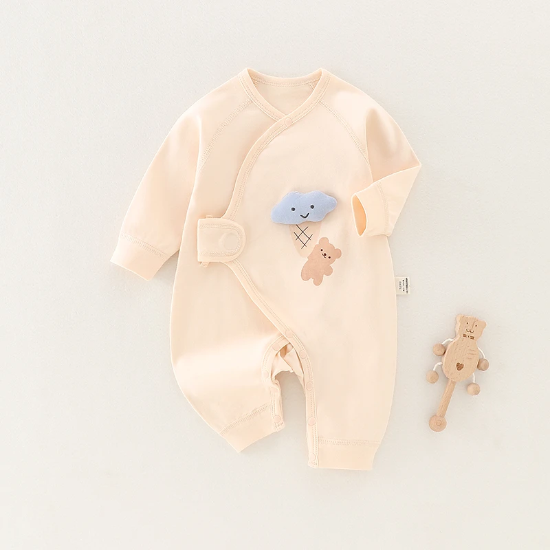 （新生儿）梦幻月空 新生儿衣服春秋初生婴儿连体衣纯棉无骨宝宝