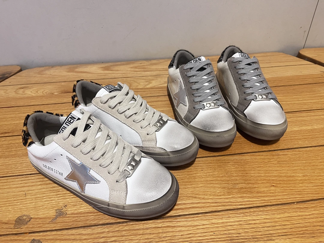 韩版2025春季爆裂马毛拼色复古做旧软底百搭星星鞋时尚低帮女款