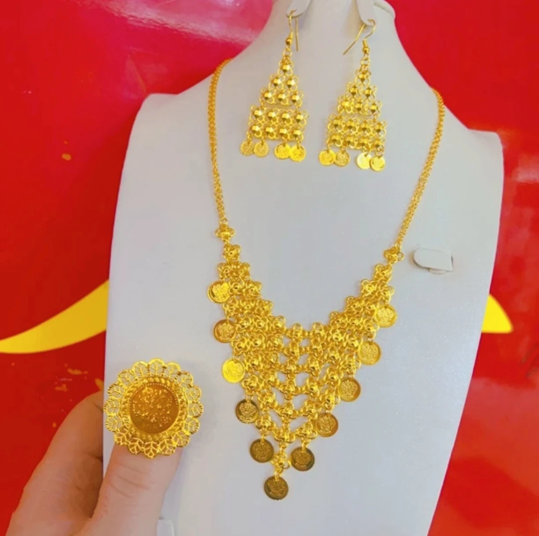 铜合金项链 【金梦套】 时尚百搭女士三件套 3050