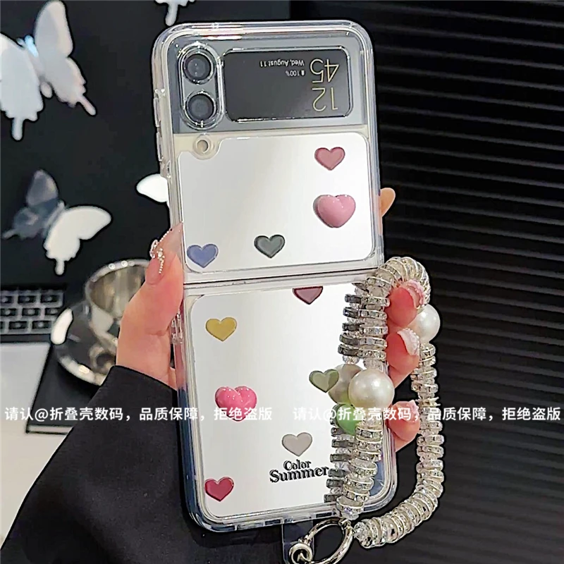 （三星zflip4系列)折叠镜面适用三星zflip4/三星zflip3手机壳防摔