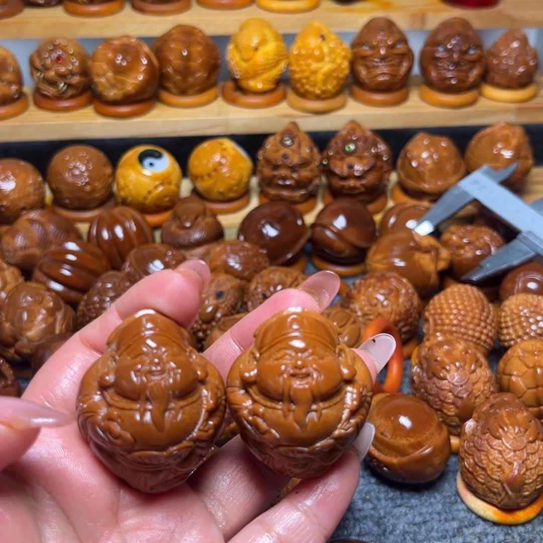 狐***垚橄榄核手串/手链财神一对