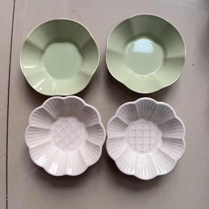 瓷片瑕疵特价陶瓷料碟