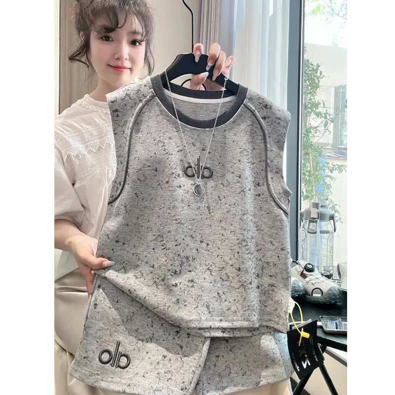 男童夏装套装2025新款儿童夏季潮酷运动服男孩无袖透气时髦两件套