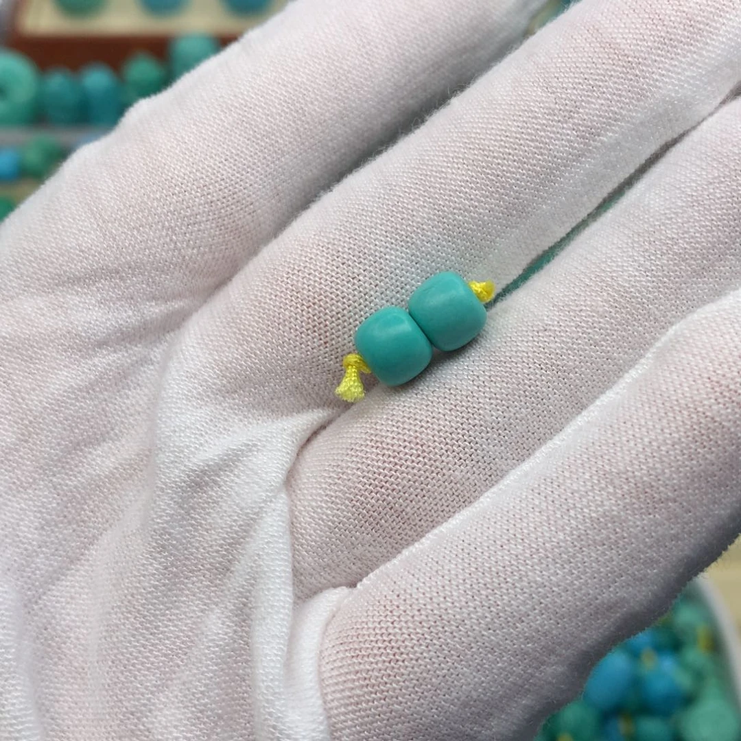 福利品  高瓷蓝绿老型珠尺寸6➕