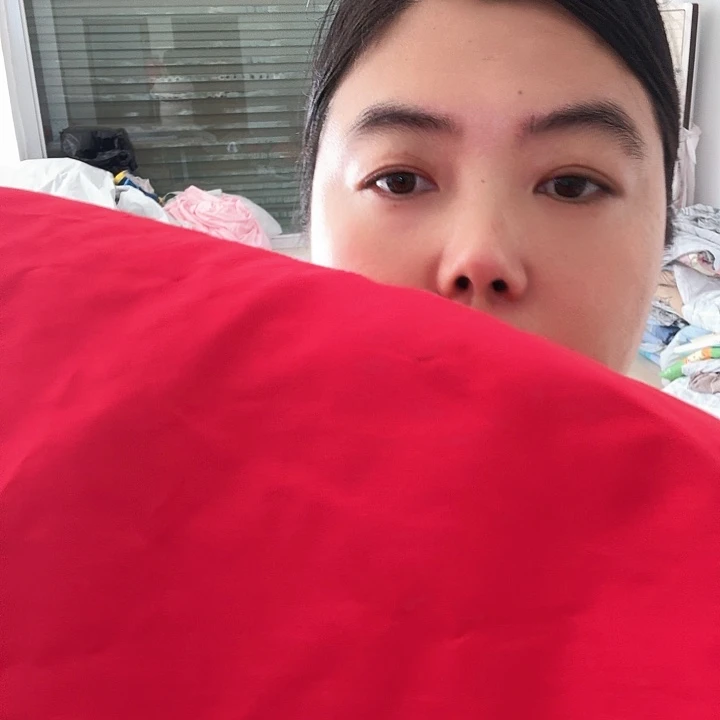 纯棉瑕疵布头红色5块