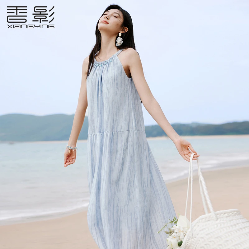 【直播专享】L65S416连衣裙 香影挂脖海边连衣裙女夏季新款度假