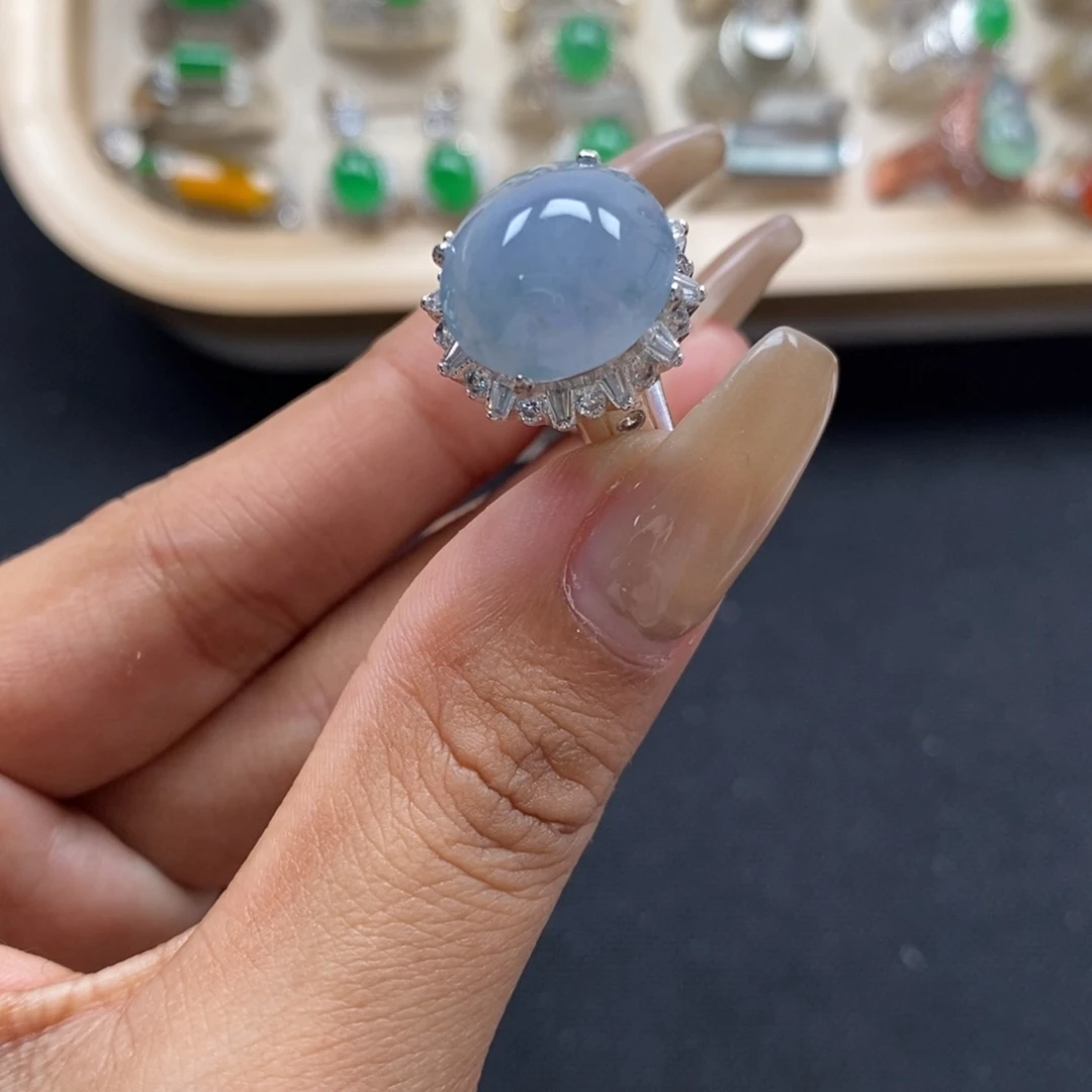 翡翠未镶嵌戒指缅甸天然A货翡翠