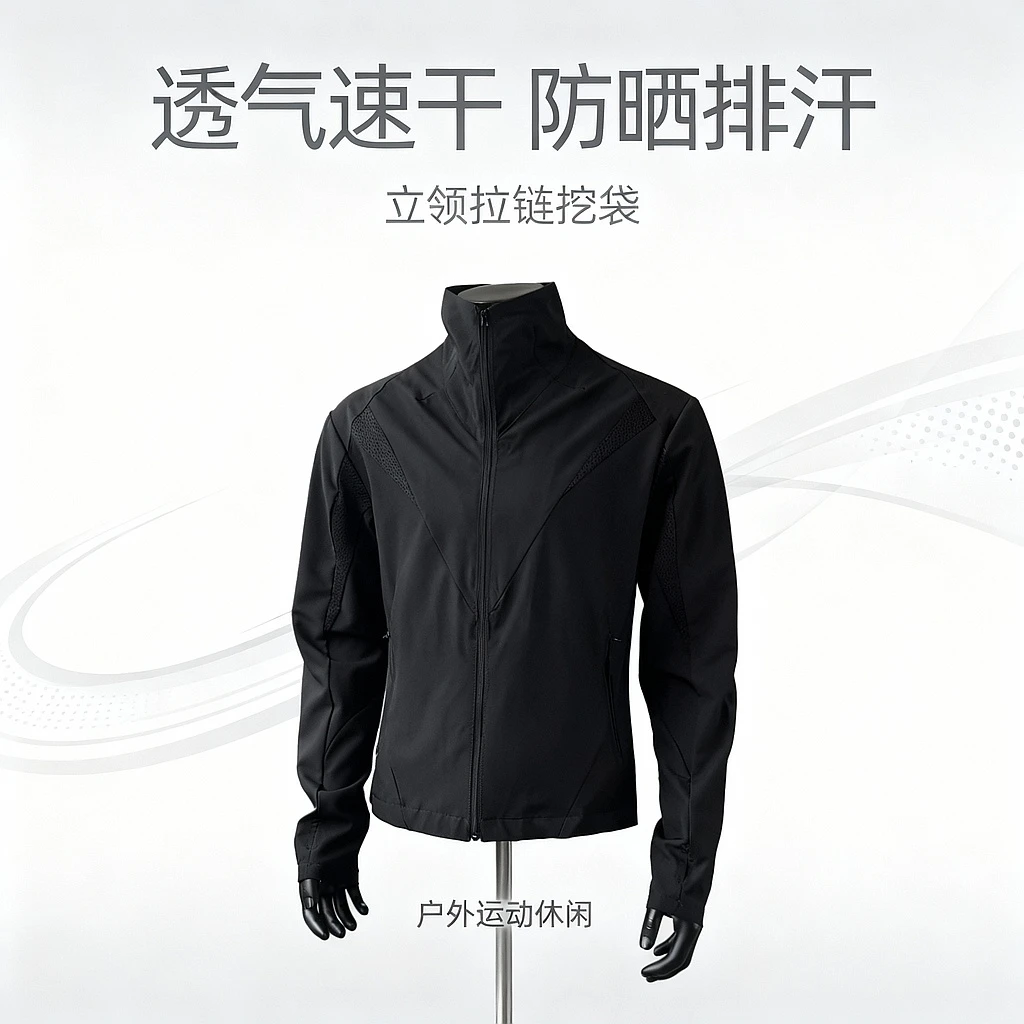 网眼速干薄款防晒衣外套男款户外运动休闲潮牌防晒服冲锋衣夹克夏