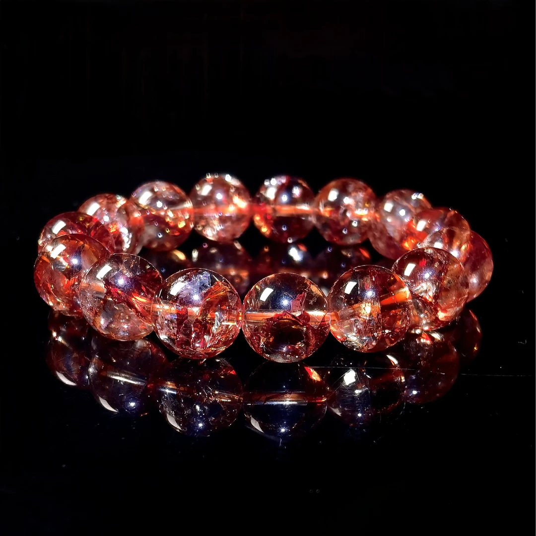 红凤羽娇花手串【欢玺严选】-多样性发其一