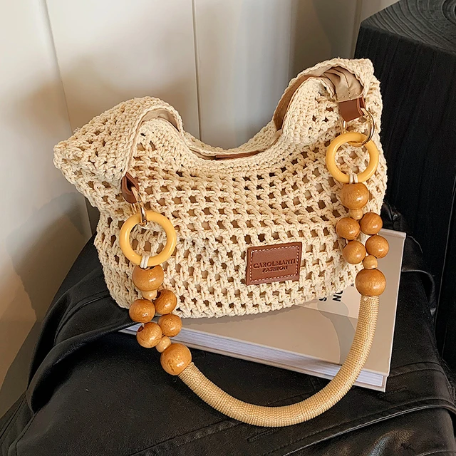 韩版腋下编织包2025夏季海边度假休闲草编包大容量简约百搭单肩包