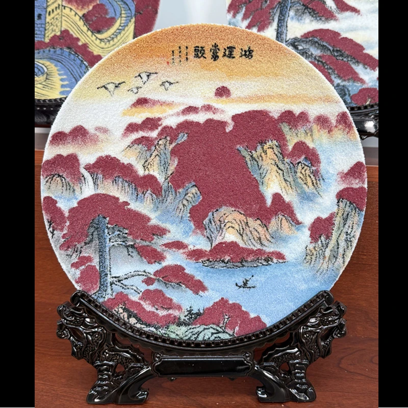 【马仙溪】 家装摆件朱砂画盘画【纯手工】鸿运当头