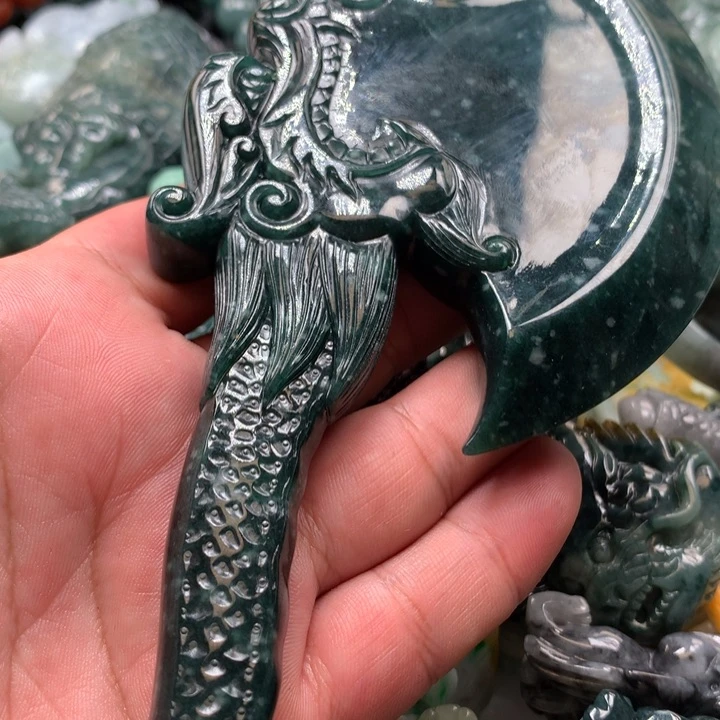 翡翠颈饰未镶嵌保真天然A货翡翠