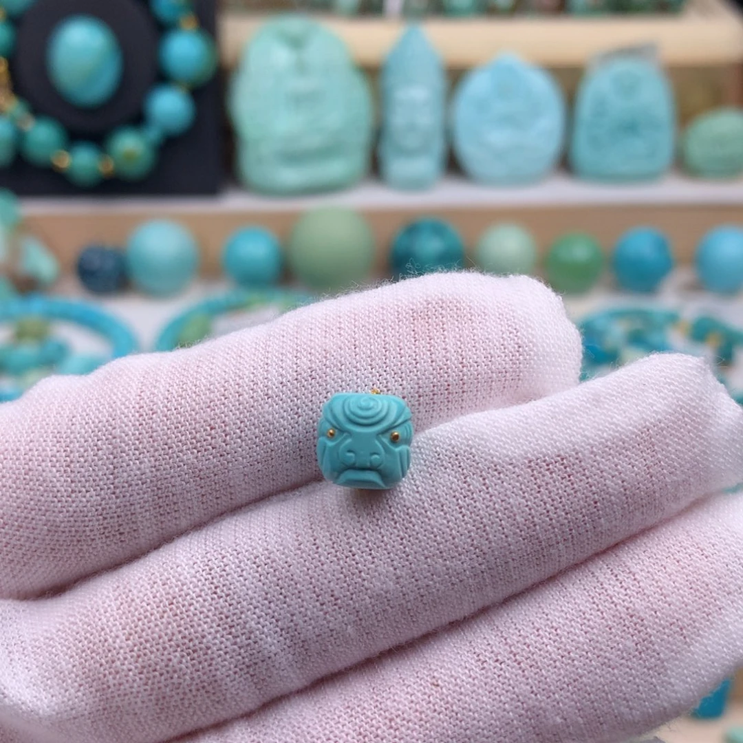 未镶嵌绿松石珠宝奇石卡8.4