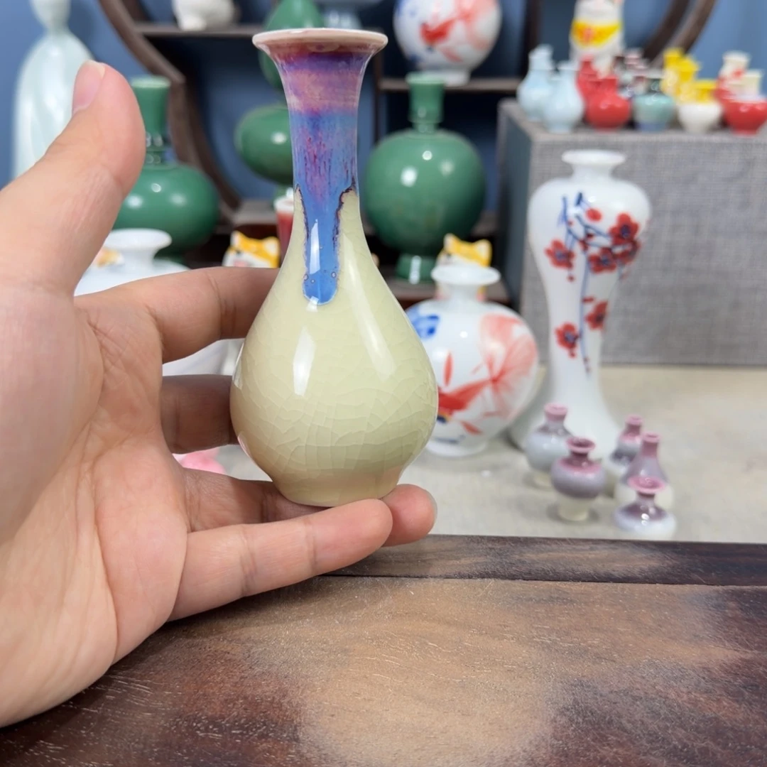 陶瓷手工小花器摆件