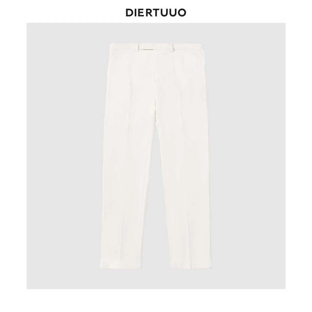 DIERTUUO迪途-2570男士秋季时尚简约舒适高奢修身休闲双色西裤
