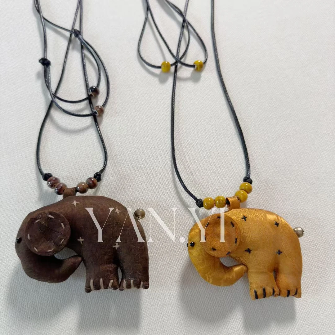 非金属布艺吊坠 YAN.YI【小象挂饰】国潮非金属布艺吊坠SF-000032