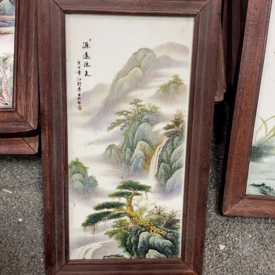 瓷28*16*1景德镇瓷板画柴窑烧制