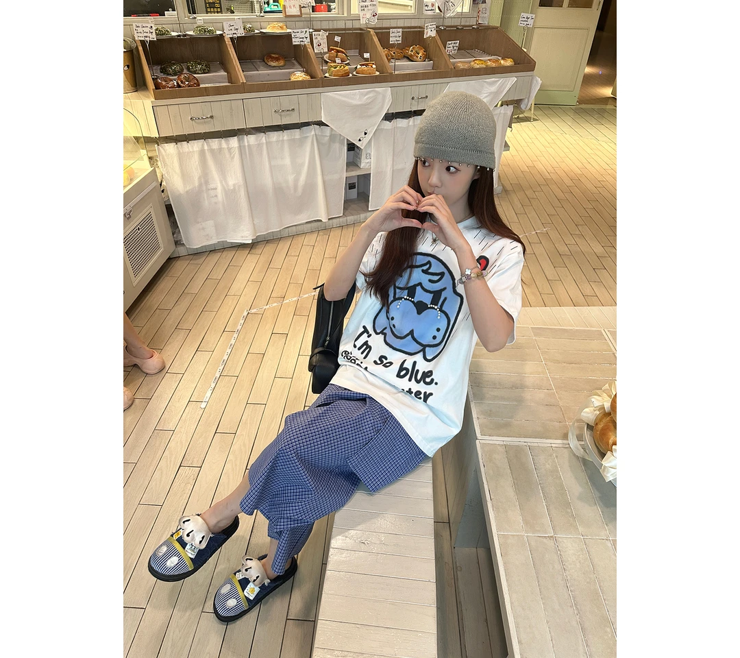 CHACHA【心碎小狗】时尚宽松短袖T恤