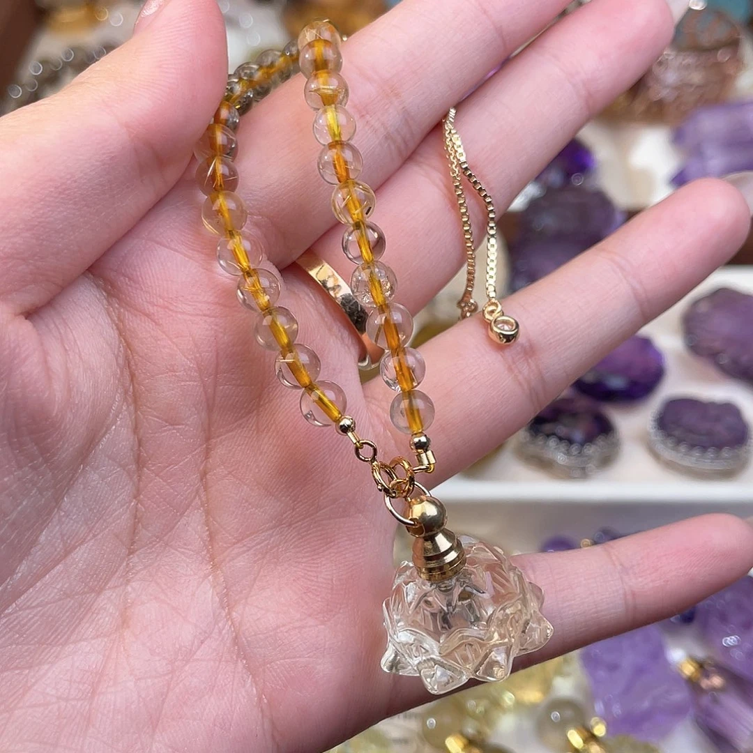 水晶颈饰未镶嵌宽*天然水晶吊坠243