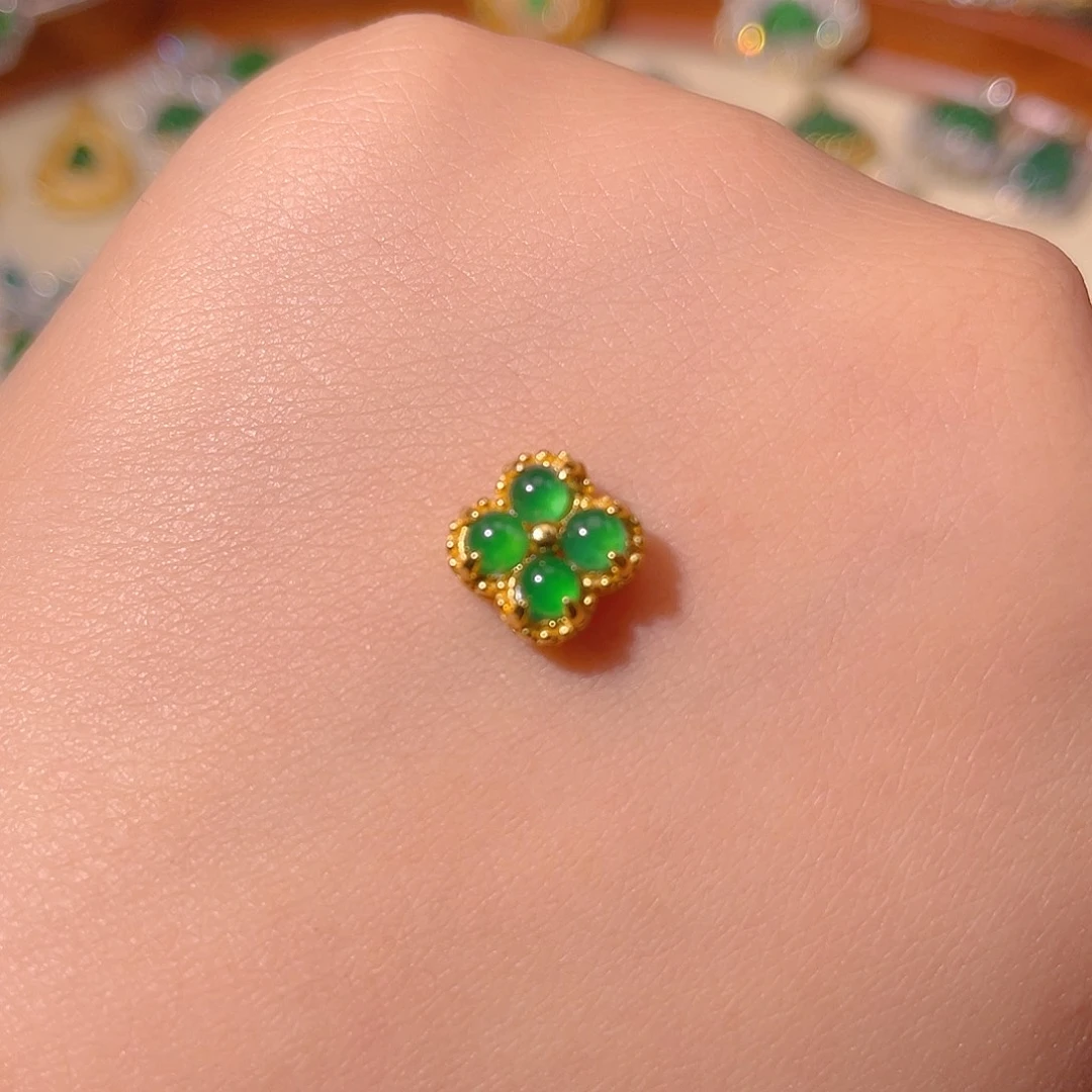 翡翠银S925镶嵌吊坠(不含链)