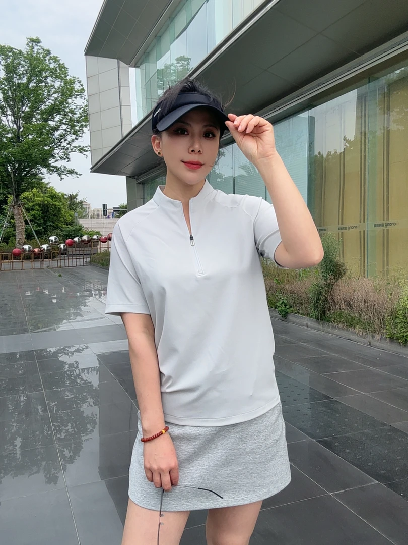 春夏（男士户外休闲）短袖速干华夫格拉链款25T57