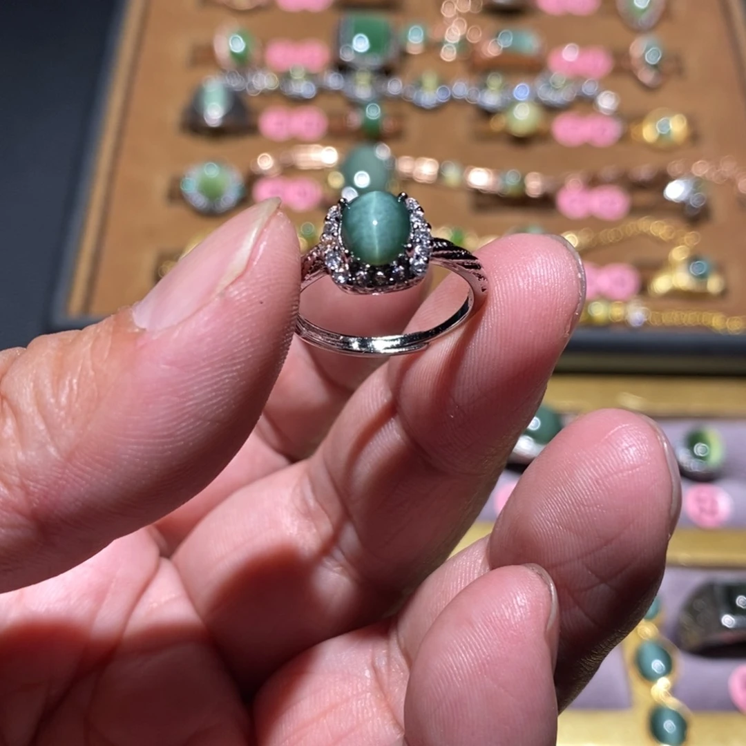 和田玉（碧玉）戒指未镶嵌研**器