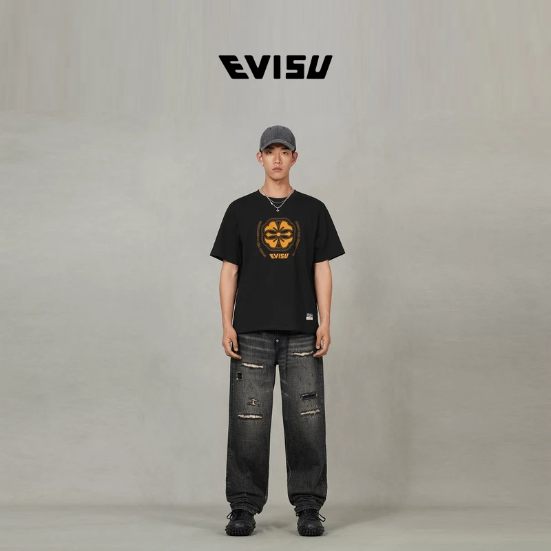 EVISU福神 2025秋季新品 男士家花印花T恤2EAEPM4TS1209XXCT