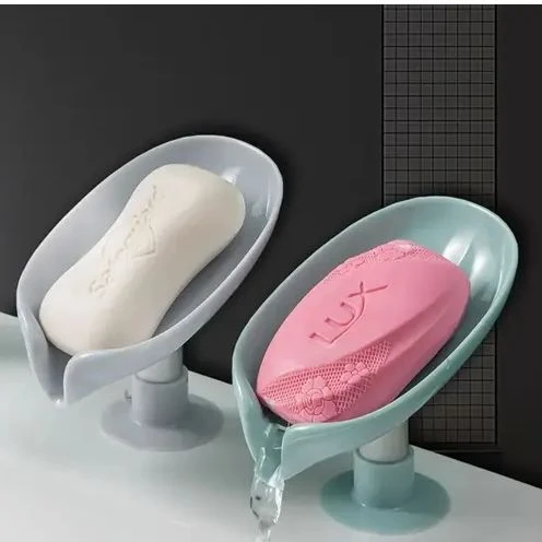 创意荷叶形香皂置物架吸盘免打孔香皂盒网红浴室卫生间沥水肥皂盒