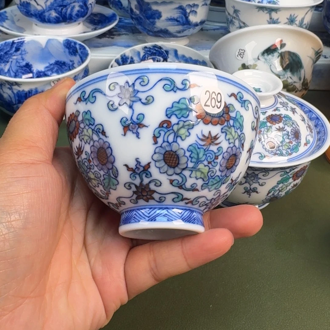 陶瓷景德镇纯手绘茶具圆圆203