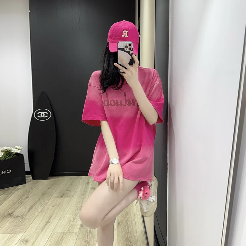 潮牌纯棉短袖t恤夏春游出行洋气衣服女装网红洋气炸街慵懒风上衣