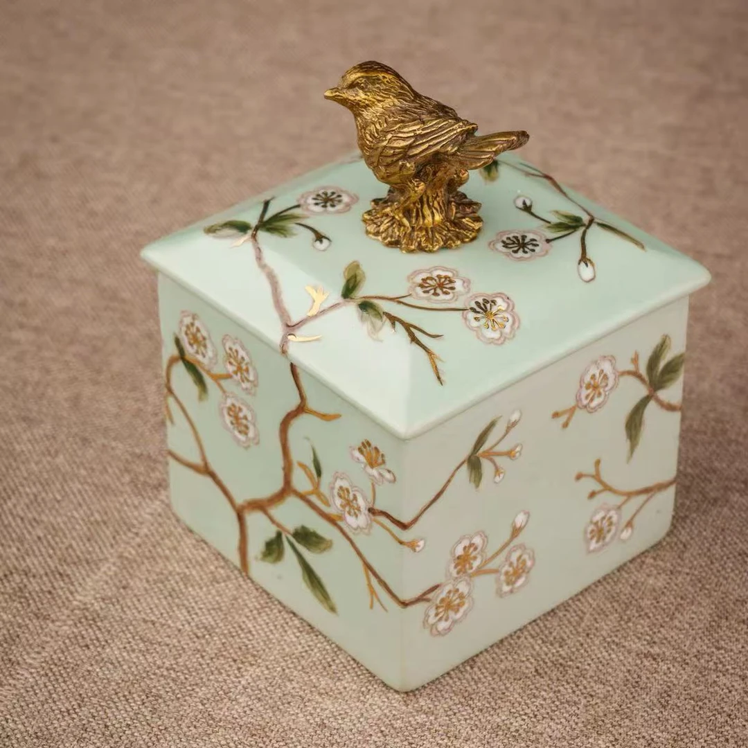 castilian/卡斯特兰鸟语花香首饰点心精致家居饰储物罐时髦好物