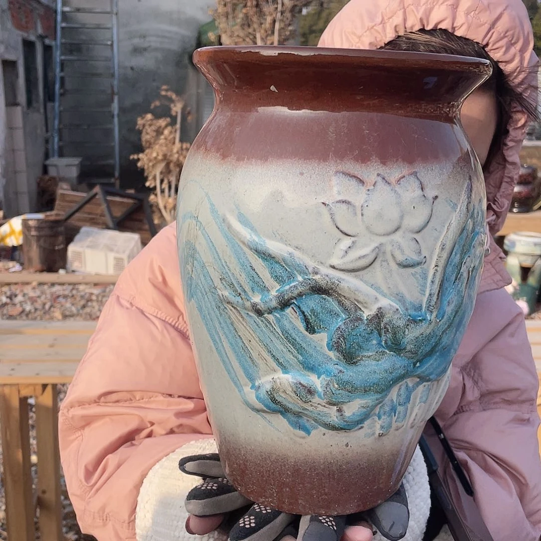 红陶王嫂花盆0204-536