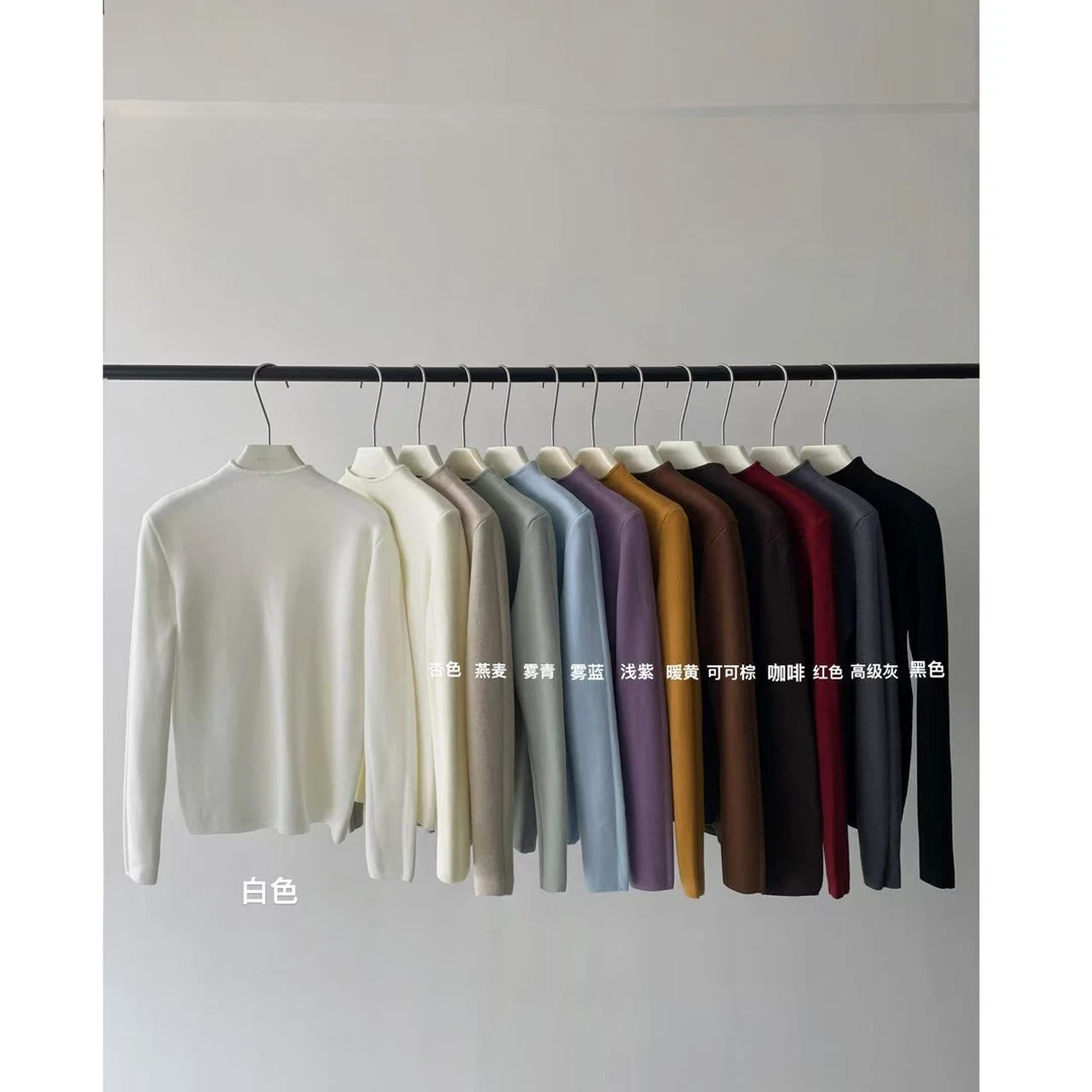 【水水绒】冬季半高领加绒保暖内搭上衣27088