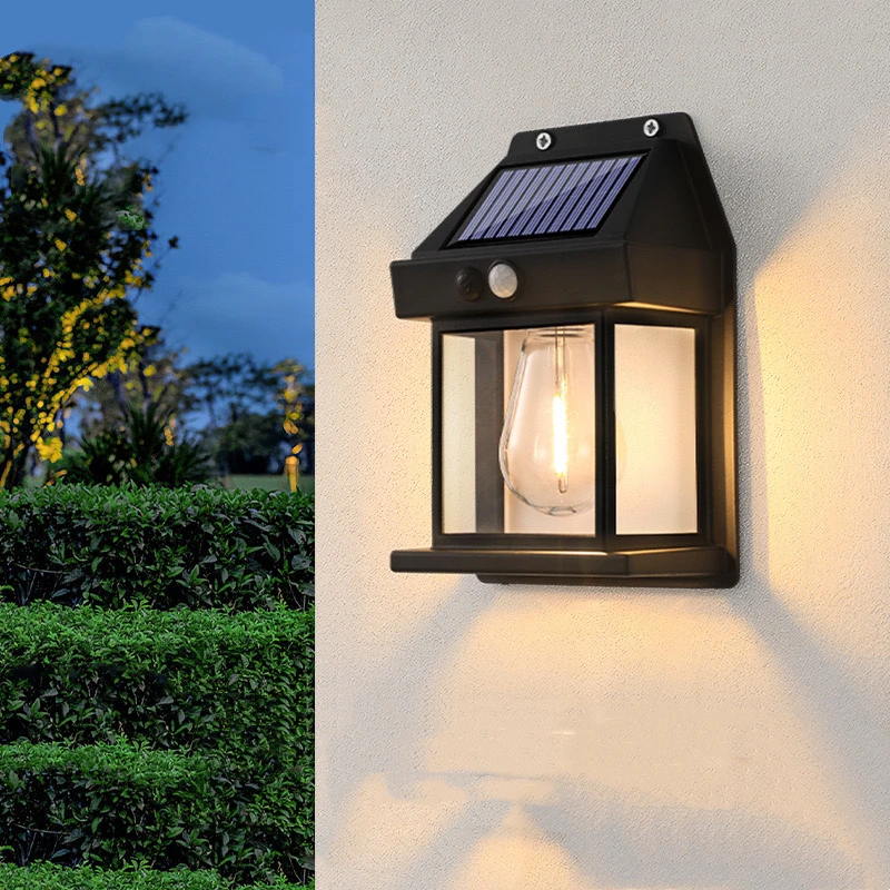 【新疆西藏包邮】户外太阳能感应灯防雨中式庭院灯太阳能充电感应灯