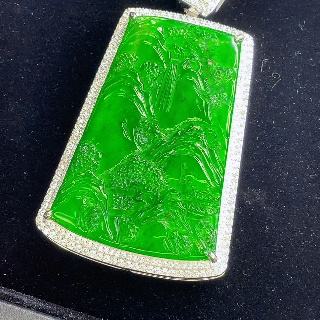 翡翠未镶嵌吊坠(不含链)