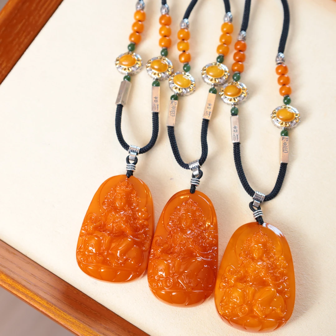 【心如珠宝精品店】蜜蜡普贤项链（多样性发其一）-FB090