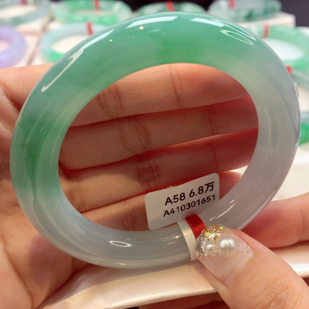 未镶嵌手镯翡翠43号圆条77