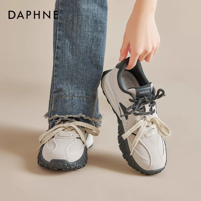 达芙妮厚底德训鞋女2025新款春季复古阿增高甘休闲跑步运动鞋爆款